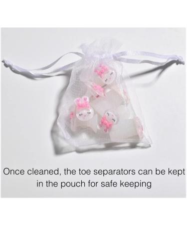  ME BY M 8pcs Bunny Silicone Toe Separators for Pedicures Nail Polish Foot Toe Spacers Nail Art - Buy Online on GoSupps.com