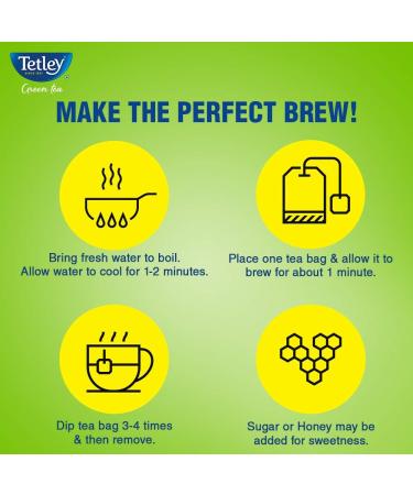  Tetley Tetley Green Tea Ginger Mint and Lemon 100 Tea Bags - Buy Online on GoSupps.com