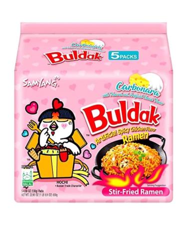 Samyang Carbonara Buldak Hot Chicken Flavour Ramen Instant Noodles Hochi Halal 130g (Pack of 5) - Buy Online on GoSupps.com