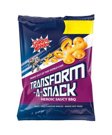 Golden Wonder Transform-A-Snack Saucy BBQ Flavour Snacks 27g X 30 Delicious Tasty And Twisty Treat Share With Family And Friends