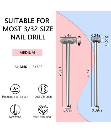 C12rtive 2Pcs Flat Nail Drill Bits Set - Diamond Carbide 3/32 - For Acrylic & Gel Nails - Dual Nail Form Removal - Buy Online on GoSupps.com