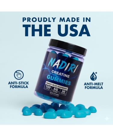 NADIRI Creatine Monohydrate Gummies 5g Creatine per Serving 150 Gummies Supports Muscle Strength Energy & Recovery for Men and Women - Buy Online on GoSupps.com