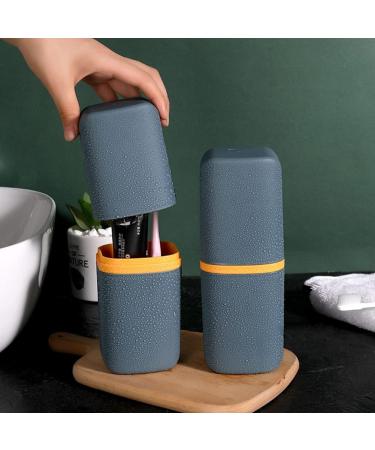 Portable Travel Toothbrush Set - Eco-Friendly Raccoon Holder & Storage Box for Camping Hiking & Business Trips (Green) - Buy Online on GoSupps.com