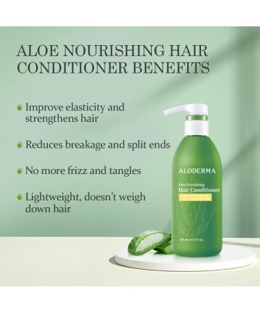 Aloderma Aloe Nourishing Set - Sampoo Conditioner Aloe Vera Gel - Buy Online on GoSupps.com