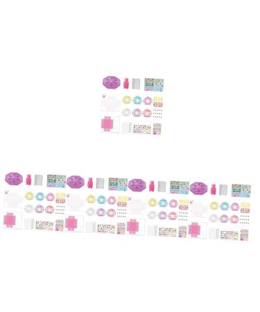 Beaupretty 5 Sets Children's Nail Art Toys Glitter Nail Polish Kids Fake Nail Kit Makeup Toys Nail Art Kit for Girl Nail Tip Fake Kit Nails Kit Make up Birthday Present Plastic Toddler