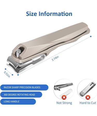 Artfuy 360 Degree Rotary Nail Clippers for Seniors Toenail & Finger Clippers for Thick Nails Long Handle Stainless Steel Heavy Duty Large Toe Nail Clippers for Seniors Men and Women Silver - Buy Online on GoSupps.com