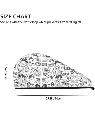 Quick-Dry Video Game Coral Velvet Hair Cap for Men & Women - Ideal Travel Towel Wrap - Buy Online on GoSupps.com