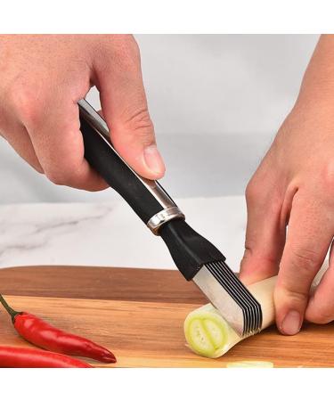 2pcs Multipurpose Vegetable Slicer Hand Tools for Shredding Green Onion and Scallions - Buy Online on GoSupps.com