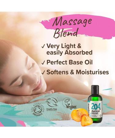 Naissance Organic Apricot Kernel Oil 32 fl oz - Cold Pressed, Vegan, Hexane Free - Ideal Massage Base Oil for Hair & Skin - Buy Online on GoSupps.com