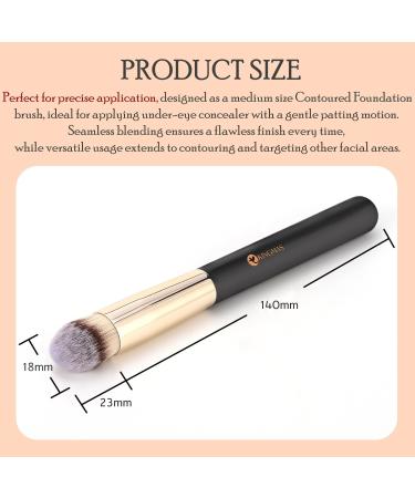 KINGMAS Concealer Brush Kabuki Brush Under Eye Nose Contour Makeup Brush for Concealing Blending Setting Buffing with Powder Liquid Cream Cosmetic Foundation brush (C02 Round Top) C02 Round Top Black - Buy Online on GoSupps.com