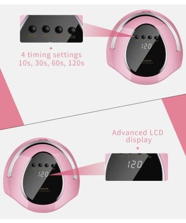 180W Nail Dryer Lamp - LED/UV Nail Lamp with 48 LED Lights Timer & Infrared Sensor for Gel Nails - Perfect for Fingernail & Toenail Use - Buy Online on GoSupps.com