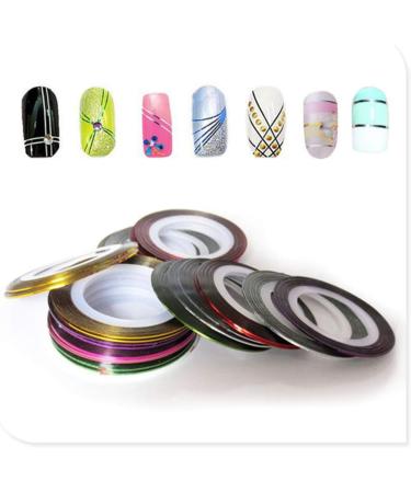 60 Sets Nail Art Striping Tape Line Nail Art Tips Decoration Sticker Tape for Dispenser Nail Art Tape Nails Stickers Shiny Glitter Tape Line Nail Tape for Nail Art Draw Box - Buy Online on GoSupps.com