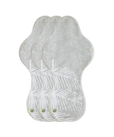 think ECO FDA Registered Printed Wing Type Pad 3p Organic Reusable Cotton Pads Menstrual Pads Sanitary Napkins Many Pattern 3 Pads. (Leaf Pattern Night Pad Puls) With Wings Leaf Pattern