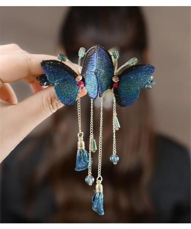n/a Tassel Back Head Hairpin Female Embroidered Fabric Hair Accessories Antique Spring Clip Hair Card - Buy Online on GoSupps.com
