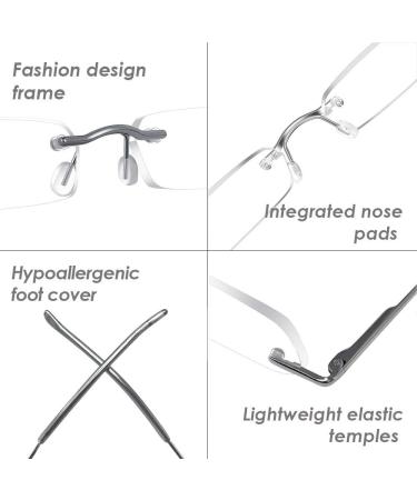LUFF 2 Pack Mini Reading Glasses - Portable Unisex Readers w/ Pen Clip Case | 2.0X Magnification for Easy Use - Buy Online on GoSupps.com