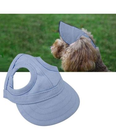 Psop Adjustable Dog Baseball Cap - Summer Travel Hat with Ear Holes for Pets - S-Blue Striped Sun Hat - Buy Online on GoSupps.com