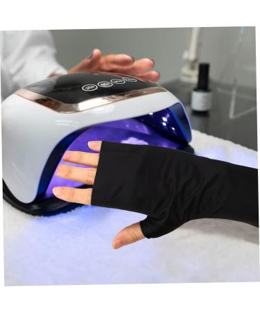 Healeved 8 Pairs Nail Gloves Fingerless Gloves Uv Anti Fingerless Gloves Uv Rays Gloves Uv Gloves for Gel Nail Lamp Black Fingerless Gloves Women Gloves for Nails Anti Gloves Manicure Nylon - Buy Online on GoSupps.com