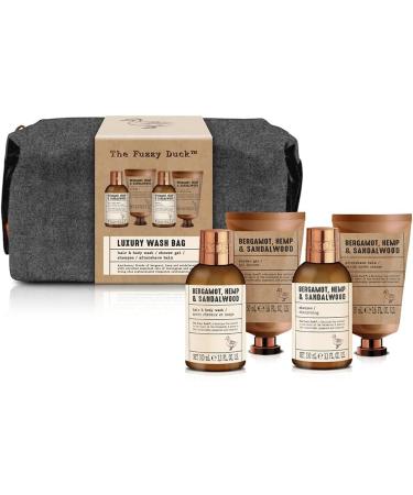 Baylis & Harding Men's Luxury Wash Bag Gift Set - Bergamot Hemp & Sandalwood (1 Pack) | Vegan Friendly - Buy Online on GoSupps.com