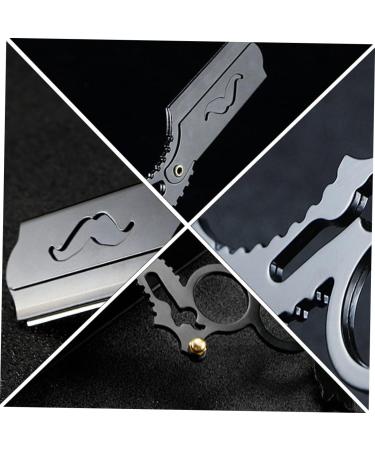 Doitool Manual Hair Razor Holder - Rustproof Steel Shaver with Double Ring Flaps for Men | Travel-Friendly Bart Shaver & Hairdresser Razor - Buy Online on GoSupps.com