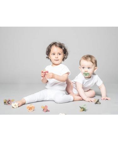 HEVEA Pacifier Shiitake Grey - Natural Rubber Star & Moon Design for 3+ Months - International Shipping Available - Buy Online on GoSupps.com
