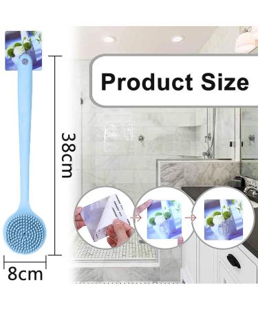 BKJJ Bathing Brush - Soft Silicone Back & Body Shower Brush with Long Handle for Circulation Massage - Ideal for All Skin Types - Buy Online on GoSupps.com