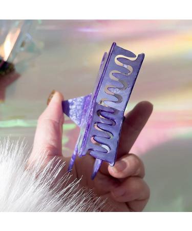 Starry Sky & Stripe Hair Claw Clips 3.3 Inch - Medium Large Acrylic Claw Clips for Women - Cute Hair Accessories for Thick & Thin Hair - Buy Online on GoSupps.com