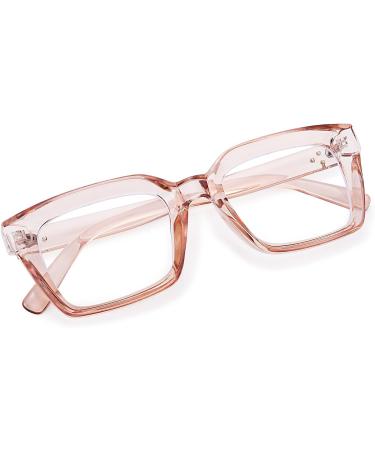 Buy Per Acme Blue Light Filter Glasses for Men & Women - Large Frame 50mm Computer Glasses in Transparent Tea - Buy Online on GoSupps.com