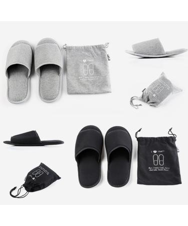 Comfysail Foldable Portable Towelling Slippers | Washable Grey | Travel Spa Hotel/Home Guest | Size 34-43 - Buy Online on GoSupps.com