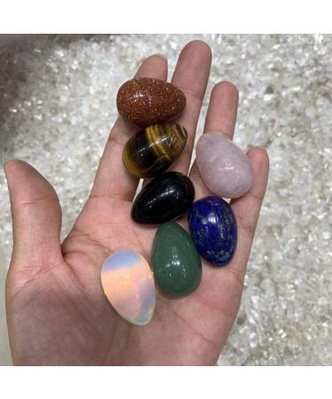 7Pcs Natural Gemstone Crystal Eggs Collectors Pack Reiki Stone Mineral Specimen - Buy Online on GoSupps.com