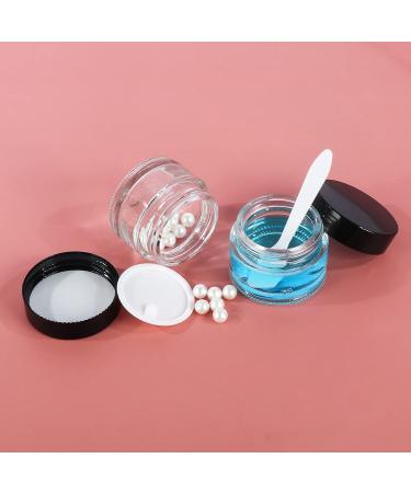 Yishik 20 Pack 15ml Round Glass Cosmetic Jars - Refillable Containers for Creams Lotions & Travel - Buy Online on GoSupps.com