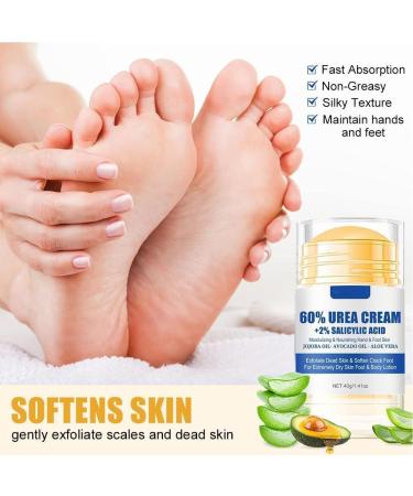 YOKIKIYO Moisturizing and anti-cracking foot cream exfoliating for the skin 60% urea plus 2% salicylic acid for dry cracked heels and feet - Buy Online on GoSupps.com