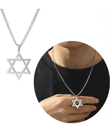 Stylish Hexagonal Star Chain Necklace | Chic Stainless Steel Jewelry for Fashionistas - Buy Online on GoSupps.com