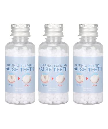 Tooth Repair Adjustment Bead  3 Box Temporary Tooth Filling Beads Plastic Thermal Matching Bead Malleable False Teeth Repair Replacement Kit Fake Tooth Filling Bead for Halloween Party