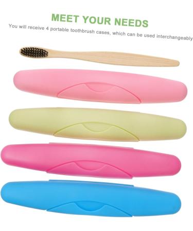 Plafope Portable Toothbrush Holder - 4 Pack Travel Case for Toothbrush Protection & Storage Accessories - Buy Online on GoSupps.com