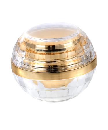 VINTORKY Cream Bottle Cream Sub Jar Multipurpose Sub Container Lotion Container Empty Cosmetic Clear Cosmetic Jar Pot Jar Travel Acrylic Bottle Body Empty Bottle Sample Box 7.1X6X6CM Golden