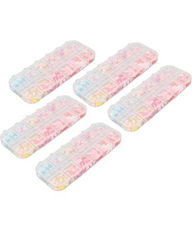 Cute Cartoon Nail Charms Collection 12 Types Colorful Heart Star Flower Pattern DIY Nail Art Techniques and Tips Nail Art Supplies and Tools for Nail DIY Craft Design Manicure Accessories - Buy Online on GoSupps.com