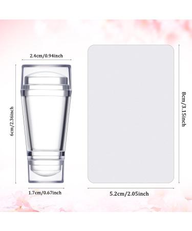 6-Piece Clear Silicone Nail Art Stamper Kit with Scraper - DIY Nail Stamping Tool Set for Manicure and Nail Decor - Buy Online on GoSupps.com