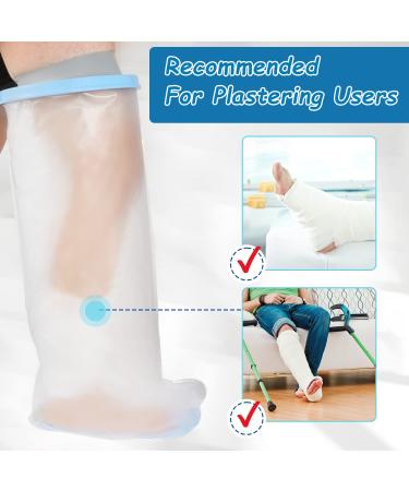 Sumifun Extra Large Shower Foot Protector - Waterproof Adult Leg Cast Cover with Non-Slip Padding - Keep Cast Dry and Protected - Buy Online on GoSupps.com
