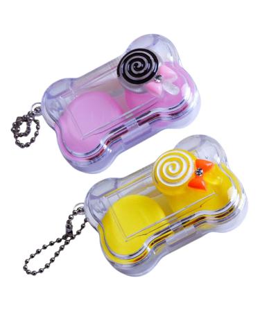 Solustre 2 sets etui color for eyes caja para guardar Herramientas make -up container cosmetic mirror stand small containers etui flash unit plastic travel trip