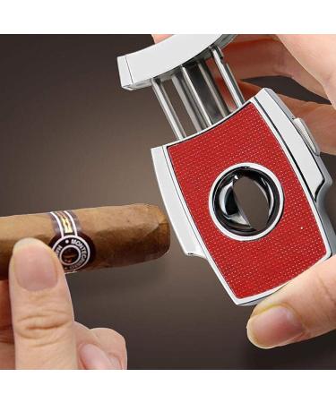 Cigar Cutter Accessories Cigar Portable V-Shaped Cigar Cigar Scissors Stainless Steel Carbon Fiber V-Shaped Blade Gold - Buy Online on GoSupps.com