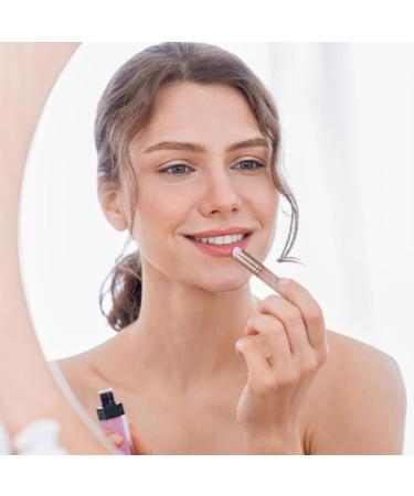 Silicone Lip Brush with Cover - Reusable Round Head Portable Brush for Lip Balm & Concealer - Perfect Gift for Her (Pink - Buy Online on GoSupps.com