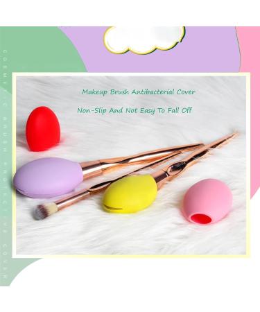 YZRYXHWL 9-Piece Makeup Brush Cover Set | Dustproof Silicone Protector Caps for Travel - Reusable Storage Holders (Pink Purple Red - Buy Online on GoSupps.com