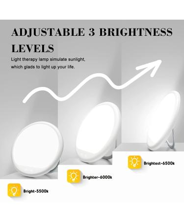 UV-Free 10000 Lux Light Therapy Lamp | Timer, Touch Control | 3 Adjustable Brightness Levels | 90 Rotatable Stand | Ideal for Home Office - Buy Online on GoSupps.com
