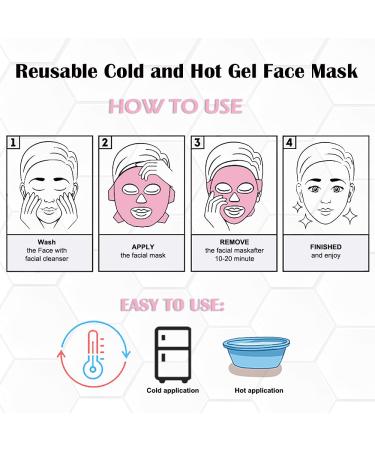Cooling Gel Facial & Eye Mask - Reusable Hot-Cold Compress for Dark Circles Headaches & Tired Skin | International Shipping - Buy Online on GoSupps.com