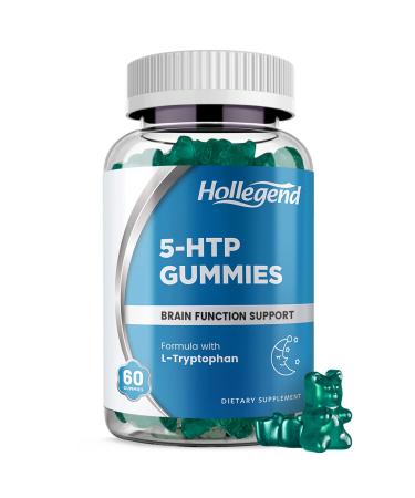 5-HTP Gummies 200mg, 5HTP & L-Tryptophan Supplements for Stress Relief, Brain Support, Blueberry Flavor, 60 Chewables 1