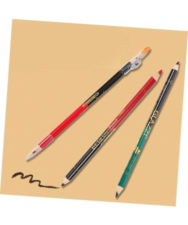 SOESFOUFU 12pcs Lip Liner Eyeliner Eyebrow Pen Waterproof Lip Liner Pencil Eyeliner Black Wooden - Buy Online on GoSupps.com