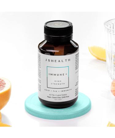 JSHealth Vitamins Immune + Immunity Booster Supplement with Zinc Vitamin C Echinacea and Olive Leaf Antioxidants (60 Tablets) - Buy Online on GoSupps.com