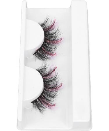 18mm Colored False Eyelashes Soft and Light Reusable Design Exquisite Appearance Suitable for Cosplay Costume Party Long Curly Pink Glitter Fake Eyelashes for Women (P7I01-3) - Buy Online on GoSupps.com