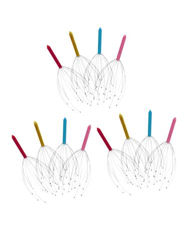 Beavorty 12 STK head clawed massager hair-lametta tool head massage scalp stress relaxing scalp massager massage tools handy head massage claw metal tingler