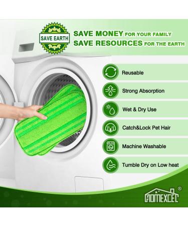 HOMEXCEL Reusable Microfiber Mop Pads for Swiffer Sweeper Mops - Pack of 2 - Buy Online on GoSupps.com